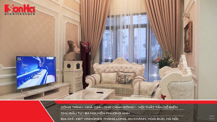 Không gian nội thất biệt thự Vinhomes Thăng Long Nam An xa hoa