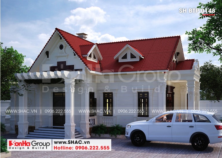 biệt thự 1 tầng 4 phòng ngủ