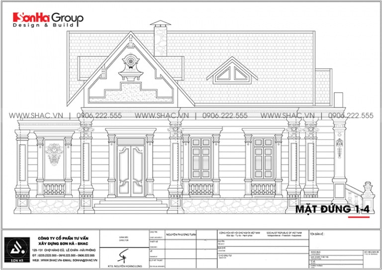biệt thự 1 tầng 4 phòng ngủ