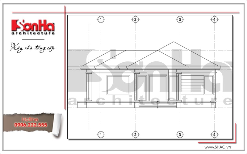 biệt thự 1 tầng 4 phòng ngủ