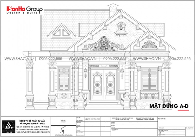 biệt thự 1 tầng 4 phòng ngủ