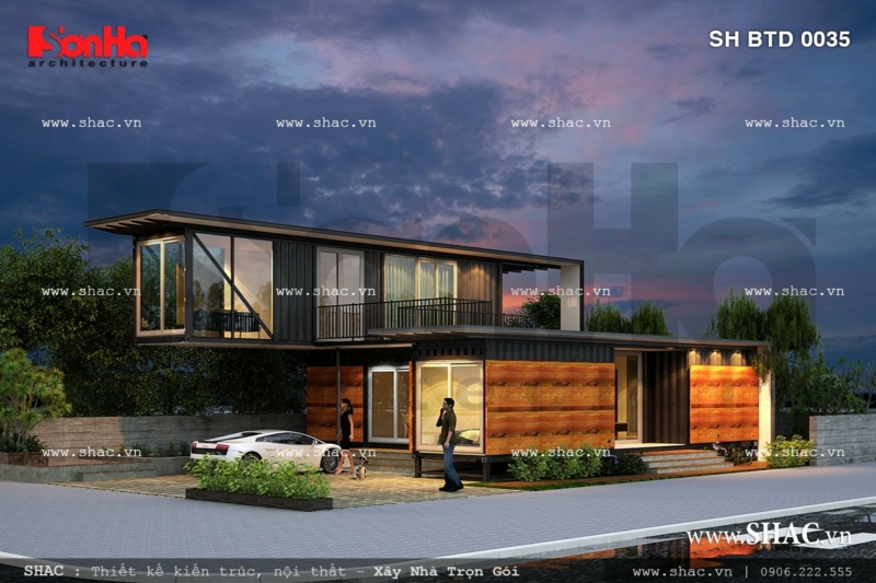 biệt thự 1 tầng 4 phòng ngủ