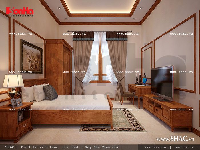 biệt thự 1 tầng 4 phòng ngủ