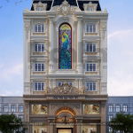 2 Mẫu kiến trúc mặt tiền phương án 2 tòa nhà văn phòng tại sài gòn sh vp 0034