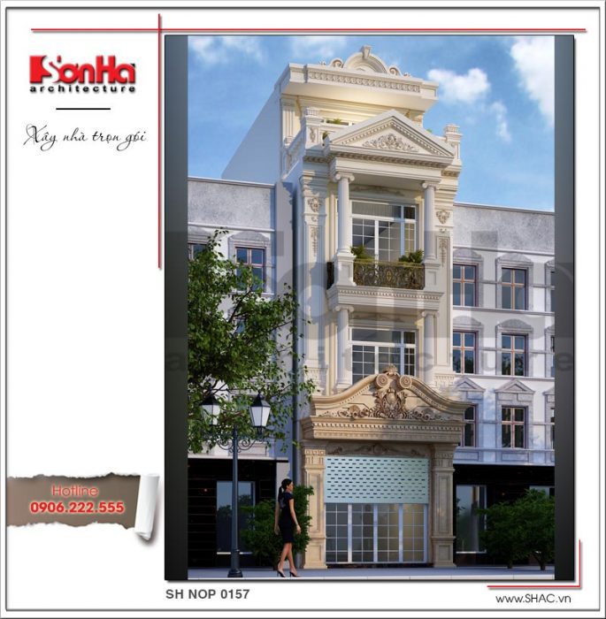 2 Mẫu kiến trúc nhà phố cổ điển tại quảng ninh sh nop 0157