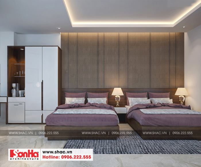 Mẫu thiết kế nội thất phòng ngủ khách sạn đẹp mang đến sự thư thái 