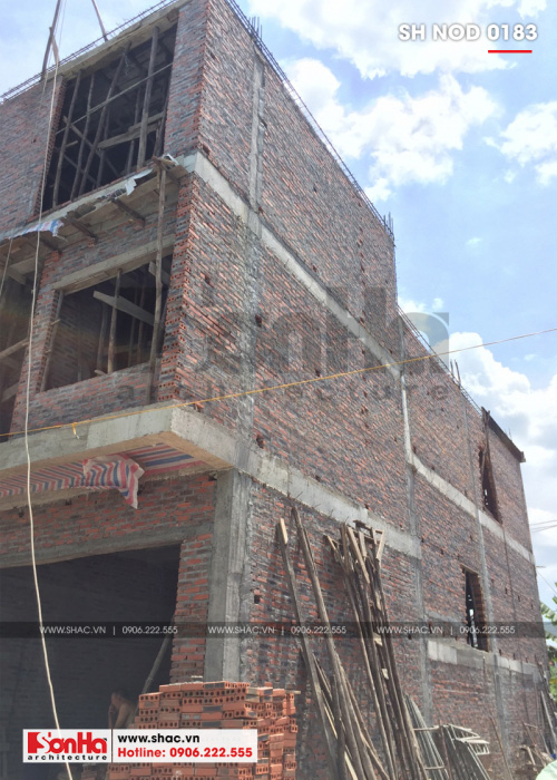 1 Ảnh thực tế thi công nhà ống hiện đại tại quảng ninh sh nod 0183