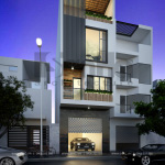 1 Thiết kế kiến trúc mặt tiền nhà ống hiện đại tại quảng ninh sh nod 0183