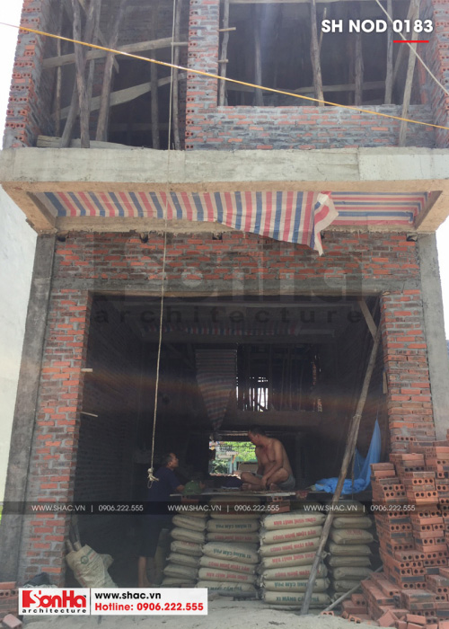 2 Ảnh thực tế thi công nhà ống hiện đại đẹp tại quảng ninh sh nod 0183