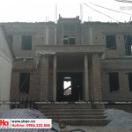 1 Ảnh thực tế thi công biệt thự lâu đài cổ điển tại hải dương sh btld 0034
