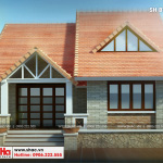 1 Thiết kế biệt thự mi ni 1 tầng 150 m2 tại quảng ninh sh btp 0119