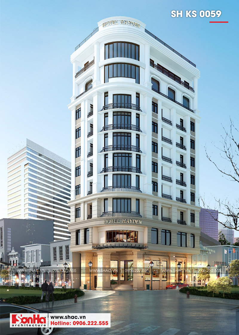 Thiết kế khách sạn 3 sao tân cổ điển tại đà nẵng sh ks 0059