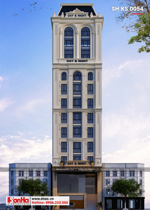 1 Thiết kế kiến trúc khách sạn 3 sao tại hải phòng ks 0054