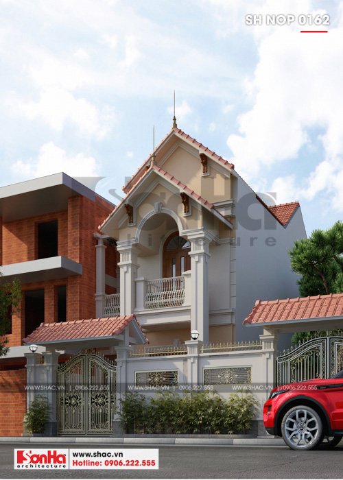 1 Thiết kế kiến trúc nhà ống tân cổ điển pháp đẹp tại ninh bình sh nop 0162