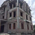 2 Ảnh thực tế thi công biệt thự lâu đài 2 mặt tiền tại hải dương sh btld 0034