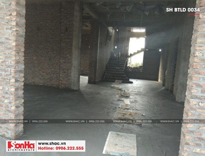 2 Ảnh thực tế thi công biệt thự lâu đài pháp tại hải dương sh btld 0034