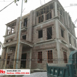 2 Ảnh thực tế thi công biệt thự lâu đài phong cách châu âu tại hải dương sh btld 0034