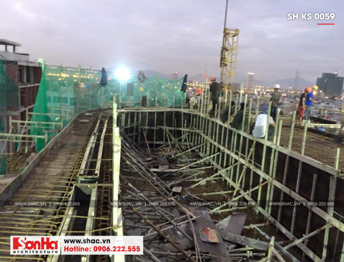 2 Ảnh thực tế thi công khách sạn kết hợp căn hộ cho thuê tại đà nẵng sh ks 0059