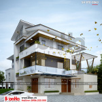 Kiến trúc nhà 3 tầng hiện đại đẹp với hệ thống mái thái