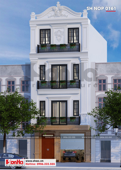 2 Mẫu kiến trúc nhà phố cổ điển tại quảng ninh sh nop 0161