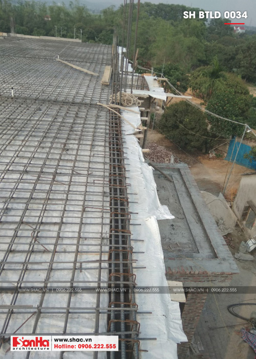 4 Ảnh thực tế thi công biệt thự lâu đài đẹp tại hải dương sh btld 0034
