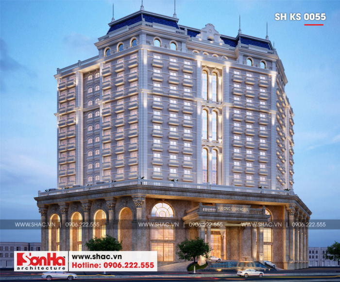 Kiến trúc đẹp và sang của mẫu thiết kế khách sạn 5 sao tại Hạ Long 