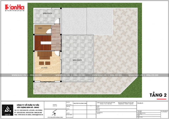 Bản vẽ mặt bằng công năng tầng 3 biệt thự BTD 0063