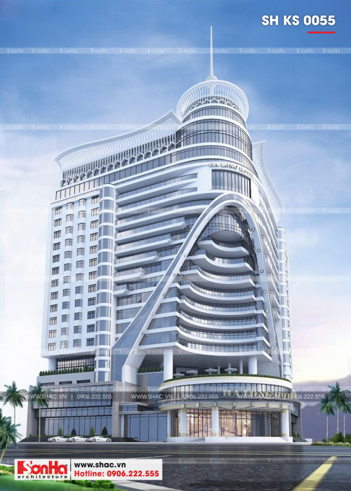 8 Thiết kế kiến trúc phương án 3 khách sạn 5 sao tại hạ long sh ks 0055