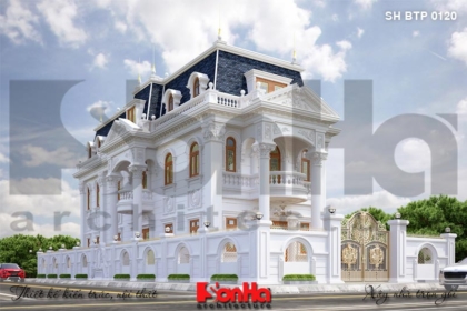 BÌA mẫu kiến trúc biệt thự pháp đẹp tại cần thơ sh btp 0120