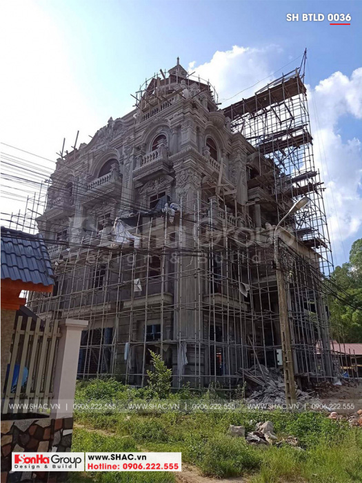 1 Ảnh thi công biệt thự lâu đài cổ điển tại lạng sơn sh btld 0036