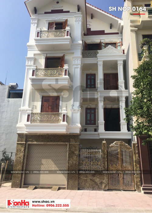 1 Ảnh thực tế nhà phố cổ điển 4 tầng tại nam định sh nop 0164
