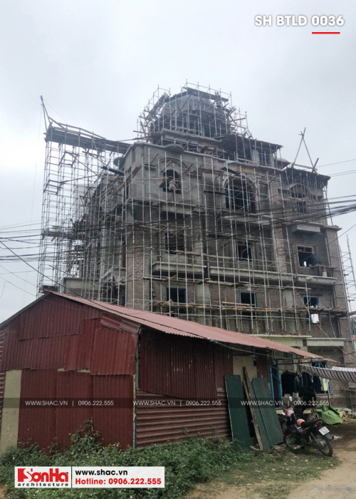 1 Ảnh thực tế thi công biệt thự lâu đài tại lạng sơn sh btld 0036
