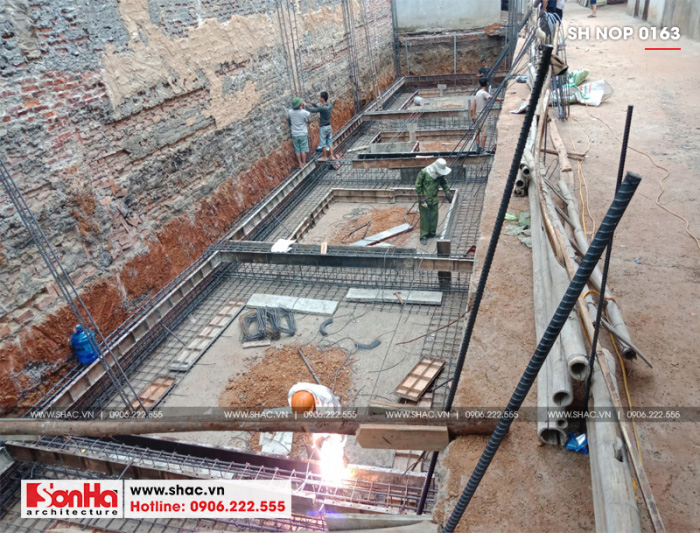 1 Ảnh thực tế thi công móng nhà ống pháp đẹp tại vĩnh phúc sh nop 0163