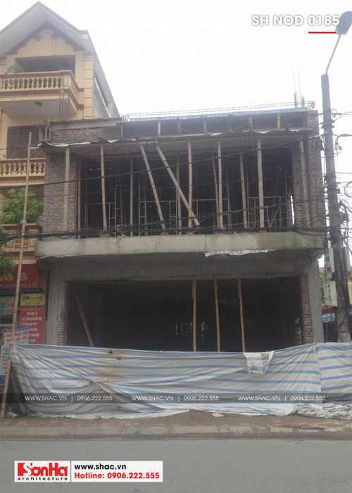 1 Ảnh thực tế thi công nhà ống hiện đại 5 tầng tại hà nam sh nod 0185