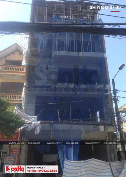 1 Ảnh thực tế thi công nhà ống hiện đại 5 tầng tại hà nam sh nod 0185