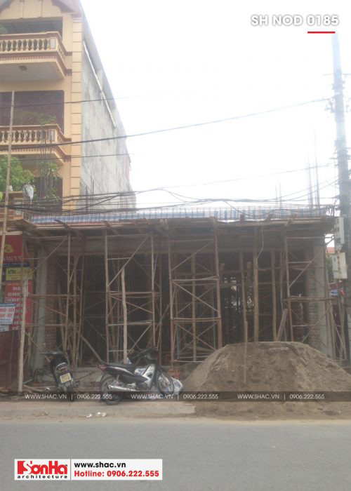 1 Ảnh  thực tế thi công nhà ống hiện đại 5 tầng tại hà nam sh nod 0185