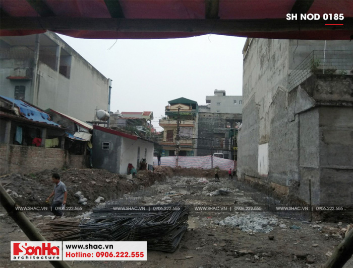 1 Ảnh thực tế thi công nhà ống hiện đại tại hà nam sh nod 0185