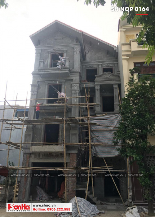 1 Anh thuc te thi công nhà ống pháp 4 tầng tại nam định sh nop 0164