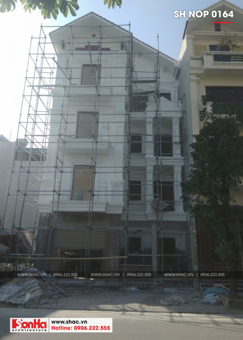1 Anh thuc te thi công nhà ống pháp 4 tầng tại nam định sh nop 0164