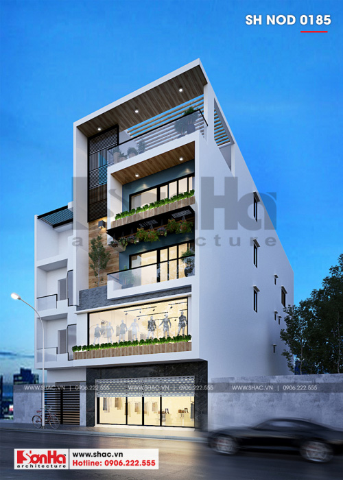 1 Mẫu nhà ống hiện đại 5 tầng tại hà nam sh nod 0185