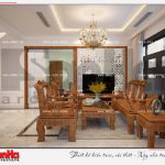 1 Thiết kế nội thất phòng khách biệt thự tân cổ điển khu đô thị vinhomes hải phòng