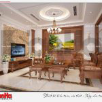 1 Thiết kế nội thất phòng khách biệt thự tân cổ điển khu đô thị vinhomes hải phòng