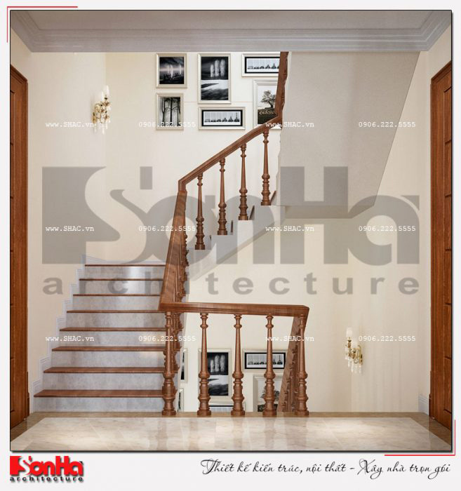 13 Thiết kế nội thất sảnh thang biệt thự tân cổ điển khu đô thị vinhomes hải phòng