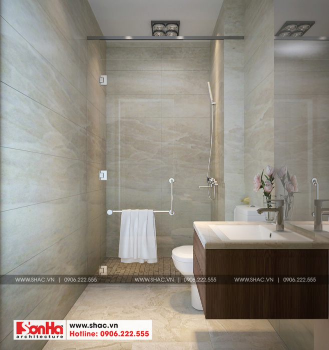 14 Mẫu nội thất phòng tắm wc nhà ống hiện đại 4 tầng tại hải phòng sh nod 0187