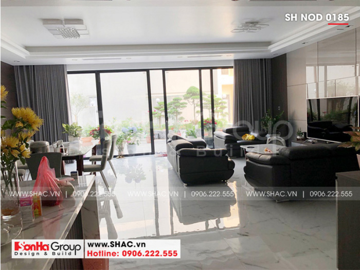 2 Ảnh thực tế nhà ống hiện đại mặt tiền 8m tại hà nam sh nod 0185