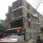 2 Ảnh thực tế thi công nhà ống hiện đại mặt tiền 8m tại hà nam sh nod 0185