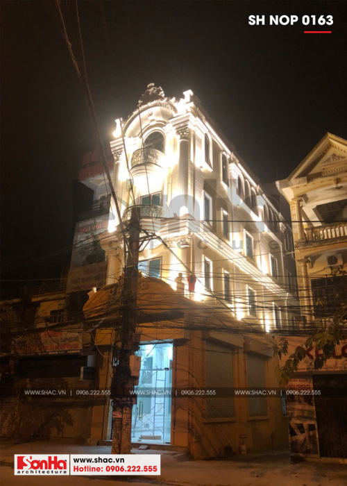 2 Ảnh thực tế thi công nhà ống kiến trúc pháp 4 tầng tại vĩnh phúc sh nop 0163