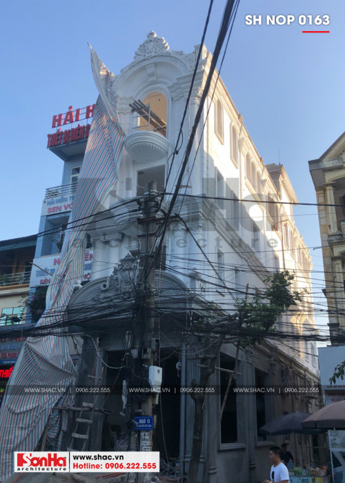 2 Ảnh thực tế thi công nhà ống kiến trúc pháp 4 tầng tại vĩnh phúc sh nop 0163