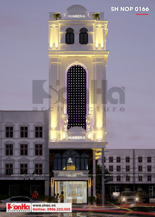 2 Mẫu nhà ống kiểu pháp đẹp 7 tầng tại hải phòng sh nop 0166