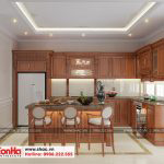 2 Mẫu nội thất phòng bếp ăn nhà ống kiến trúc pháp 4 tầng tại sài gòn sh nop 0165